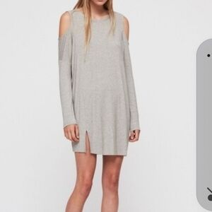 All Saints Esther Longsleeve Cold Shoulder Dress